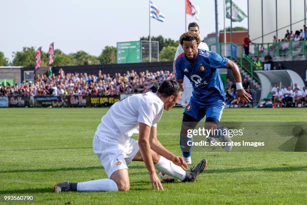 Tonny Vilhena of Feyenoord during the Club Friendly match between Zeeuws Elftal v Feyenoord at the Sportpark De Veerse Poort on July 7, 2018 in...