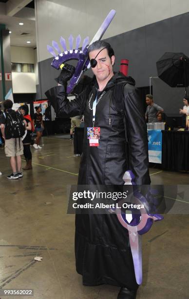 Cosplayers attend day 3 of Anime Expo 2018 held at Los Angeles Convention Center on July 7, 2018 in Los Angeles, California.