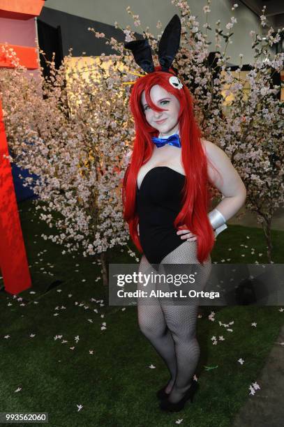 Cosplayers attend day 3 of Anime Expo 2018 held at Los Angeles Convention Center on July 7, 2018 in Los Angeles, California.