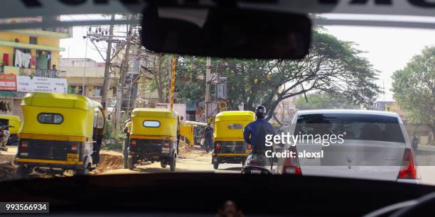 india bangalore city street traffic jam rush hour - alexsl stock pictures, royalty-free photos & images