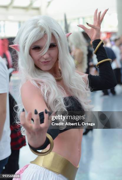 Cosplayers attend day 3 of Anime Expo 2018 held at Los Angeles Convention Center on July 7, 2018 in Los Angeles, California.