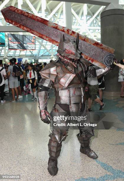 Cosplayers attend day 3 of Anime Expo 2018 held at Los Angeles Convention Center on July 7, 2018 in Los Angeles, California.