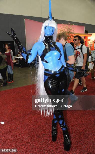 Cosplayers attend day 3 of Anime Expo 2018 held at Los Angeles Convention Center on July 7, 2018 in Los Angeles, California.