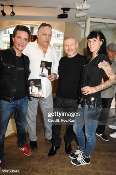 Photographer/director Richard Aujard, Boxing champion Franck Tiozzo, Kick boxer/actor/director/writer Jo Prestia and model Lza Stayaert attend...