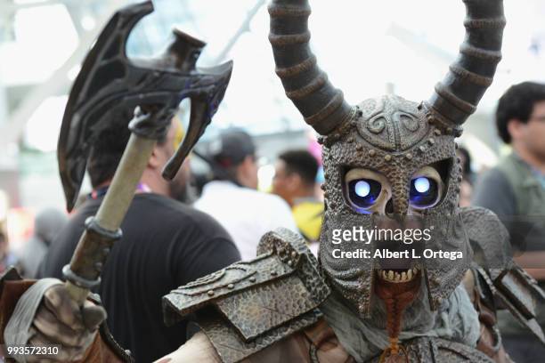 Cosplayers attend day 3 of Anime Expo 2018 held at Los Angeles Convention Center on July 7, 2018 in Los Angeles, California.