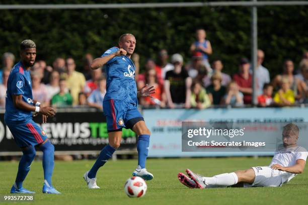 Jerry St Juste of Feyenoord , Sven van Beek of Feyenoord during the Club Friendly match between Zeeuws Elftal v Feyenoord at the Sportpark De Veerse...