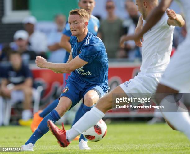 Sam Larsson of Feyenoord during the Club Friendly match between Zeeuws Elftal v Feyenoord at the Sportpark De Veerse Poort on July 7, 2018 in...