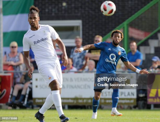 Tonny Vilhena of Feyenoord during the Club Friendly match between Zeeuws Elftal v Feyenoord at the Sportpark De Veerse Poort on July 7, 2018 in...