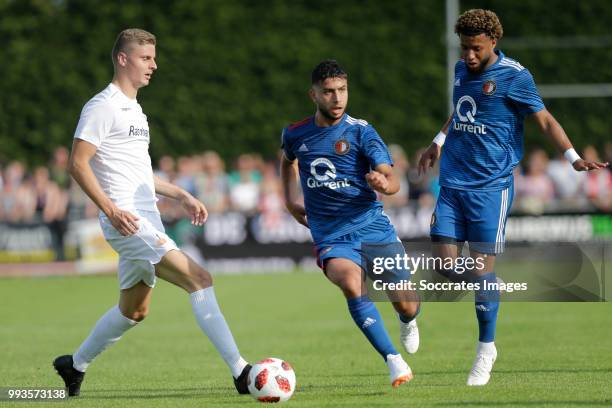 Achraf El Bouchataoui of Feyenoord, Tonny Vilhena of Feyenoord during the Club Friendly match between Zeeuws Elftal v Feyenoord at the Sportpark De...