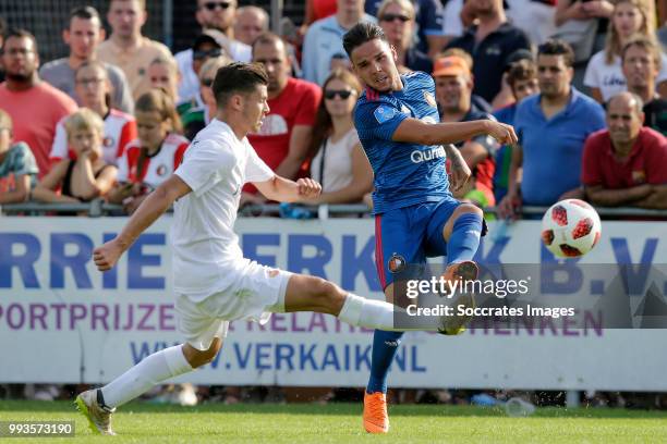 Calvin Verdonk of Feyenoord during the Club Friendly match between Zeeuws Elftal v Feyenoord at the Sportpark De Veerse Poort on July 7, 2018 in...