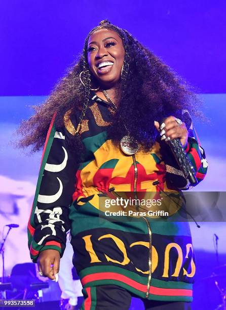 Missy Elliott performs onstage during the 2018 Essence Festival -Day 2 at Louisiana Superdome on July 7, 2018 in New Orleans, Louisiana.