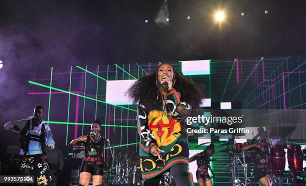 Missy Elliott performs onstage during the 2018 Essence Festival -Day 2 at Louisiana Superdome on July 7, 2018 in New Orleans, Louisiana.