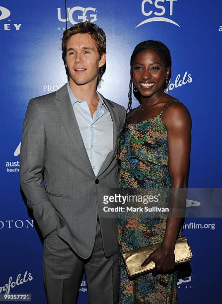 Actors Ryan Kwanten and Rutina Wesley arrive at Australians In Film's 2010 Breakthrough Awards held at Thompson Beverly Hills on May 13, 2010 in...