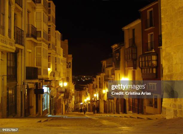 Balborraz Street at night, The most popular street of the city, Zamora, Castilla y León, Spain, , .