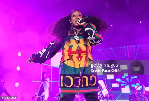 Missy Elliott performs onstage during the 2018 Essence Festival -Day 2 at Louisiana Superdome on July 7, 2018 in New Orleans, Louisiana.