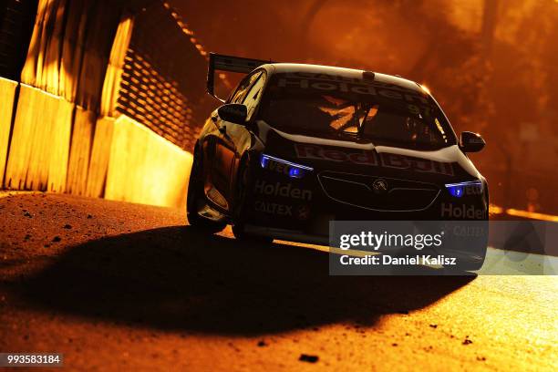 Shane Van Gisbergen drives the Red Bull Holden Racing Team Holden Commodore ZB during race 18 of the Supercars Townsville 400 on July 8, 2018 in...