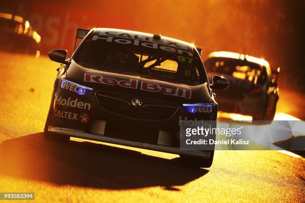 Shane Van Gisbergen drives the Red Bull Holden Racing Team Holden Commodore ZB during race 18 of the Supercars Townsville 400 on July 8, 2018 in...