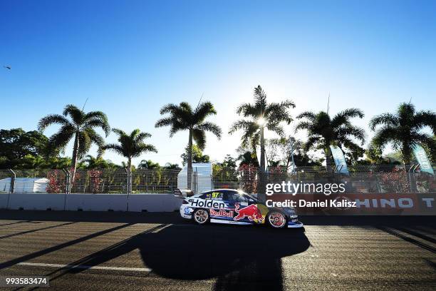 Shane Van Gisbergen drives the Red Bull Holden Racing Team Holden Commodore ZB during race 18 of the Supercars Townsville 400 on July 8, 2018 in...