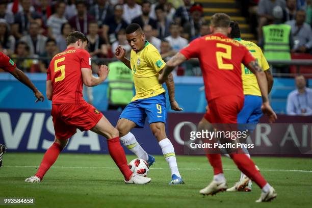 Gabriel Fernando de Jesus of Brasil during the match between Brazil and Belgium valid for the quarterfinals of the 2018 World Cup finals, held in...