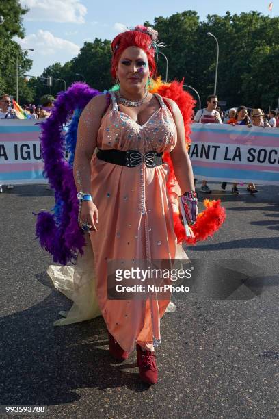 Gay Pride 2018 parade in Madrid, Spain on July 7 one of the world's biggest. This year marks 40 years since Madrid's first authorized LGBT...