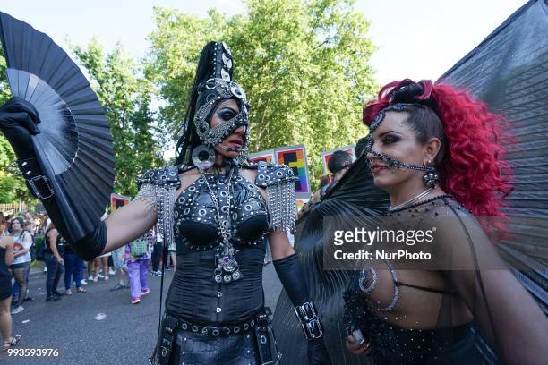 Gay Pride 2018 parade in Madrid, Spain on July 7 one of the world's biggest. This year marks 40 years since Madrid's first authorized LGBT...