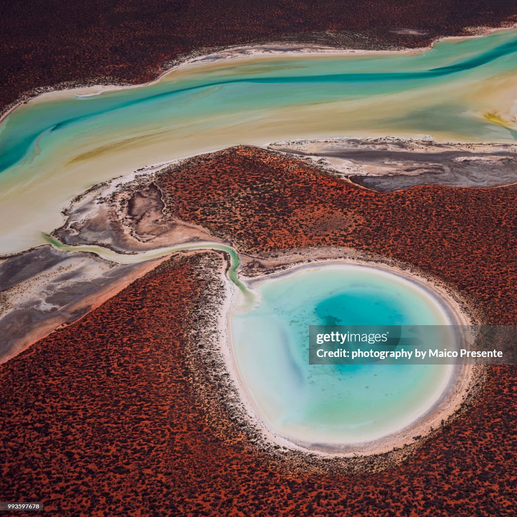 Flying over Shark Bay