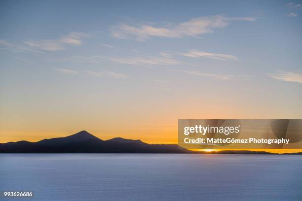 beautiful sunset at the salar - salar stock pictures, royalty-free photos & images