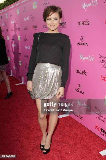 Actress Jessica Stroup arrives at the 12th annual Young Hollywood Awards sponsored by JC Penney , Mark. & Lipton Sparkling Green Tea held at the...