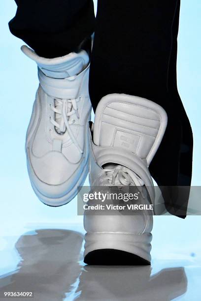 Model walks the runway during the Jean-Paul Gaultier Haute Couture Fall Winter 2018/2019 fashion show as part of Paris Fashion Week on July 4, 2018...