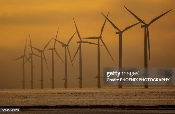 redcar windturbines - redcar stock pictures, royalty-free photos & images
