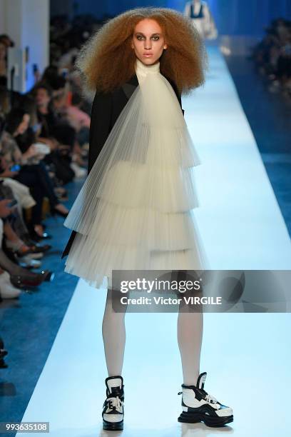 Model walks the runway during the Jean-Paul Gaultier Haute Couture Fall Winter 2018/2019 fashion show as part of Paris Fashion Week on July 4, 2018...