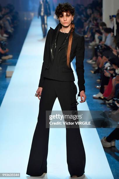 Model walks the runway during the Jean-Paul Gaultier Haute Couture Fall Winter 2018/2019 fashion show as part of Paris Fashion Week on July 4, 2018...