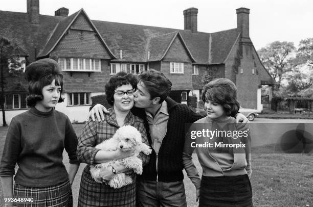 Cliff Richard at his tudor style mansion at Upper Nazeing, Essex. He will live there with his mother and two sisters Jackie 16 and Joan 13. It has...