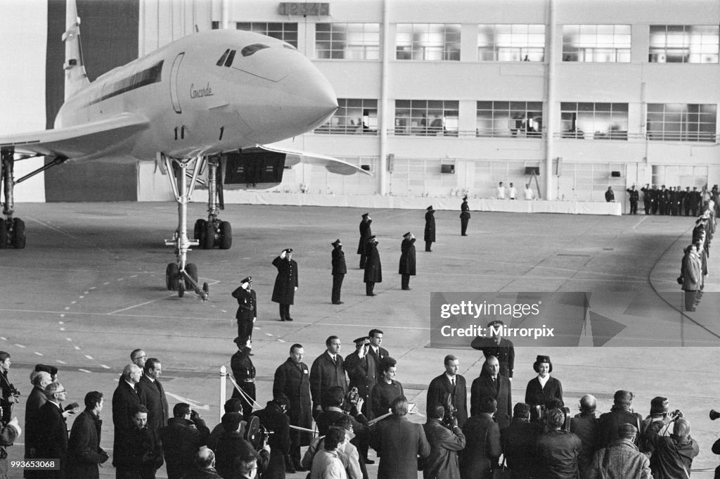Concorde First Prototype Concorde, prototype 001 makes its first official public appearance as ...