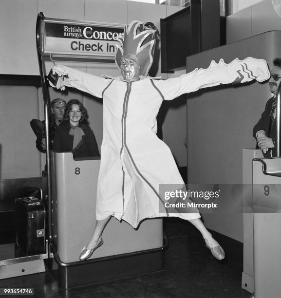 Inaugural commercial flights of the supersonic airliner Concorde on 21st January 1976, seven years after its maiden test flight. One British Airways...