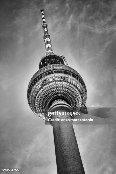 tv-turm - turm stock pictures, royalty-free photos & images