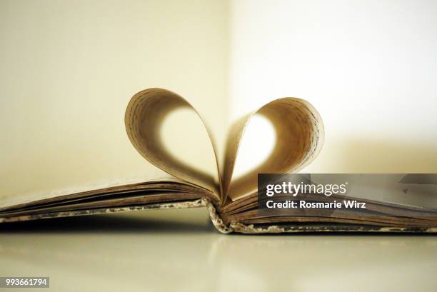 antique hand-written open notebook or diary, white background - brittle bones stock pictures, royalty-free photos & images