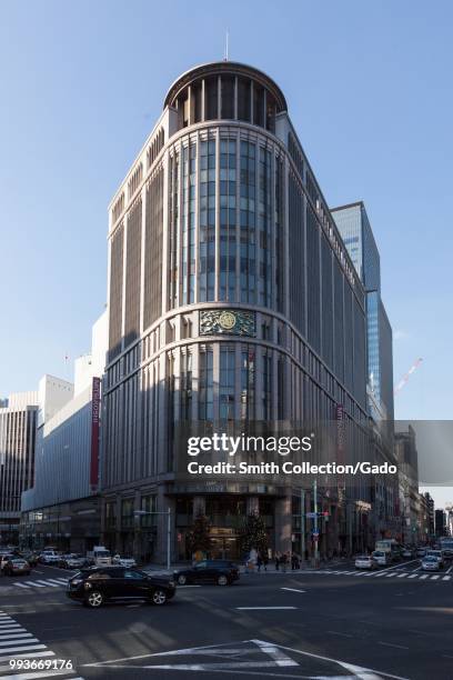 Iconic Mitsukoshi department store building in Nihombashi, Chuo, Tokyo, Japan, December 7, 2017.