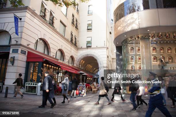 "Anniversaire cafe" at the busy Omotesando Avenue, Minato, Tokyo, Japan, November 16, 2017.