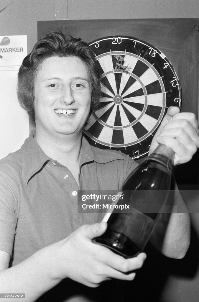year old Eric Bristow celebrates his victory in the