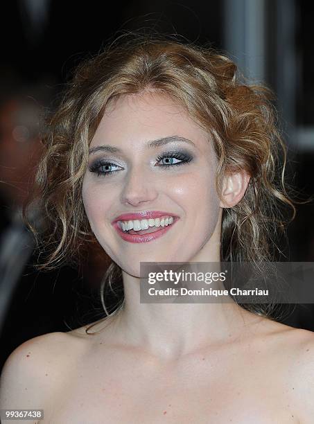 Actress Imogen Poots attends the Premiere of 'Chatroom' held at the Palais des Festivals during the 63rd Annual International Cannes Film Festival on...