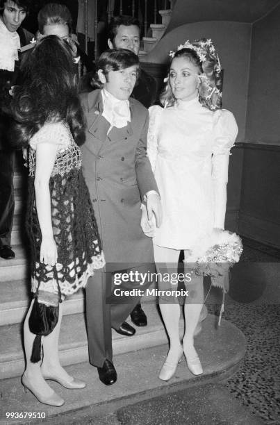 Wedding of Polish film director Roman Polanski and his bride, American actress Sharon Tate, at Chelsea Register Office, London. Picture shows: The...