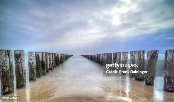 westkapelle north sea long exposure - kapelle stock pictures, royalty-free photos & images