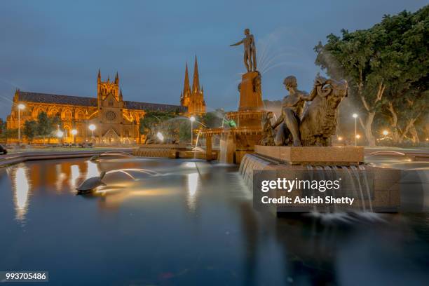 archibald fountain, sydney - archibald fountain stock pictures, royalty-free photos & images