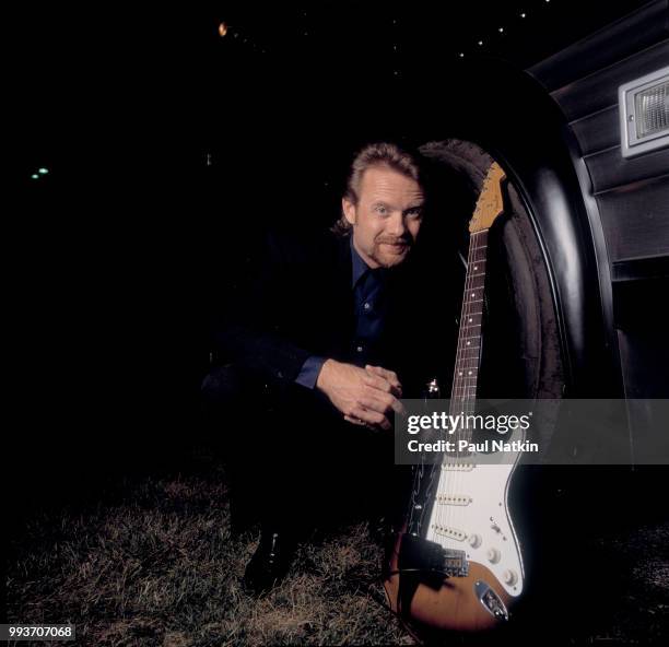 Portrait of guitarist Lee Roy Parnell at a country music festival in Vernon Hills, Illinois, July 12, 1996.