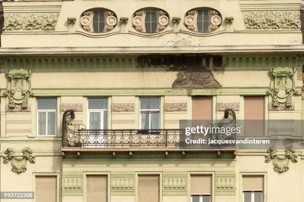 monumental architecture in budapest, hungary - jugendstil stock pictures, royalty-free photos & images