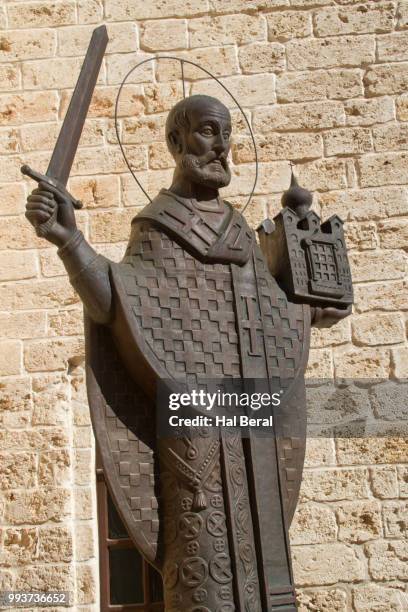 statue of saint nicholas - saint nicholas stock pictures, royalty-free photos & images