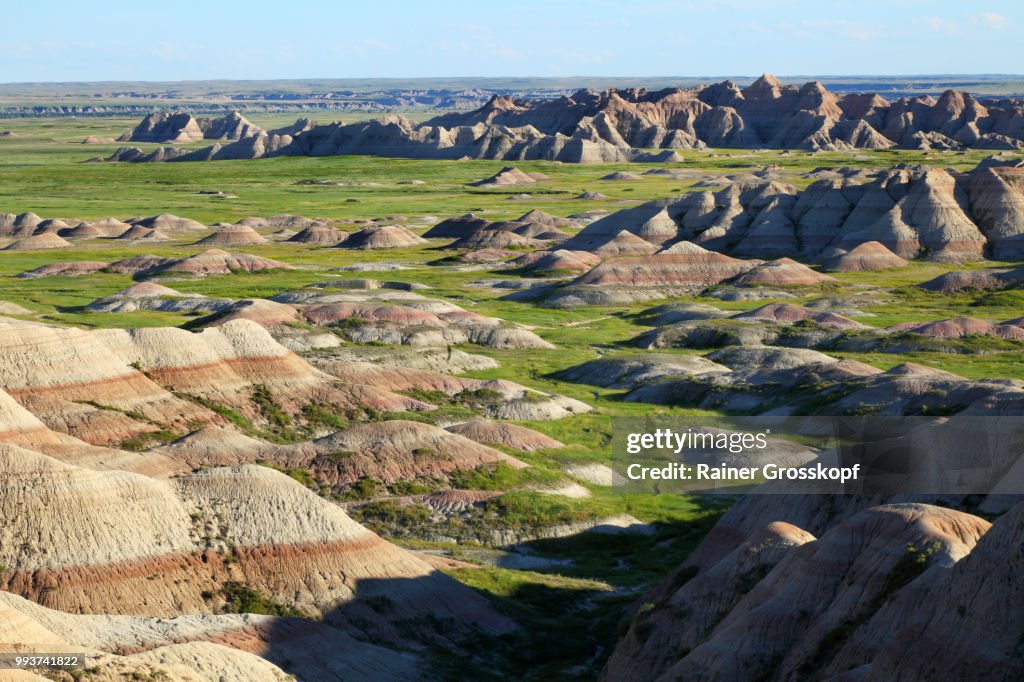 Erosive landscape in Badlands National Park