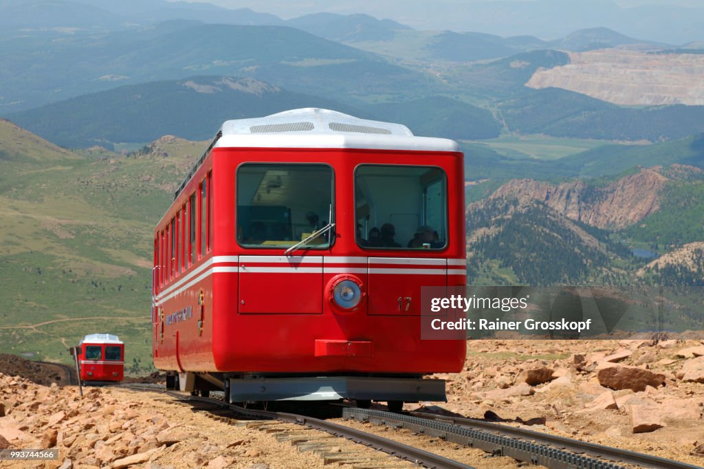 Cog Railway drivin up to Pikes Peak