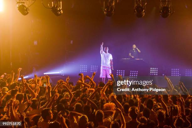 Ferg performs on stage at Roseland Theater on July 7, 2018 in Portland, Oregon.